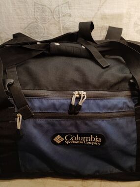 Columbia Men's Blue and Black Jumbo Duffel Bag